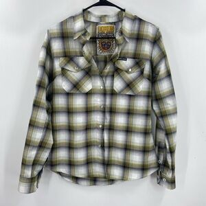 Dixxon Sublime Plaid Flannel Womens Medium